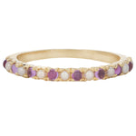 Load image into Gallery viewer, Amethyst and Pearl Half Eternity
