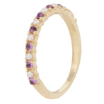 Load image into Gallery viewer, Amethyst and Pearl Half Eternity

