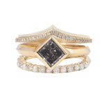 Load image into Gallery viewer, Diamond Stepped Nesting Band
