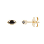 Load image into Gallery viewer, Black Diamond Marquise Studs
