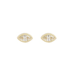 Load image into Gallery viewer, White Diamond Marquise Studs
