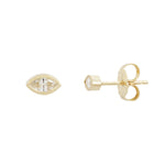 Load image into Gallery viewer, White Diamond Marquise Studs
