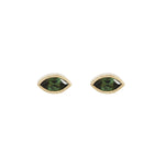 Load image into Gallery viewer, Green Tourmaline Marquise Studs
