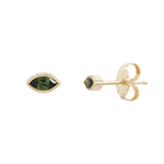 Load image into Gallery viewer, Green Tourmaline Marquise Studs
