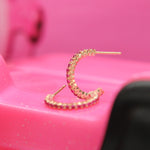 Load image into Gallery viewer, French Set Pink Sapphire Hoops
