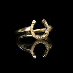Load image into Gallery viewer, Black + White Little Luck Ring
