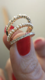 Load and play video in Gallery viewer, French Set Diamond Half Eternity
