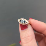 Load and play video in Gallery viewer, Sapphire Deco Eye Signet
