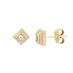 Load image into Gallery viewer, Ziggurat Diamond Studs
