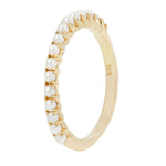 Load image into Gallery viewer, French Set Pearl Half Eternity
