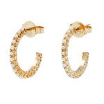 Load image into Gallery viewer, French Set Pearl Hoops
